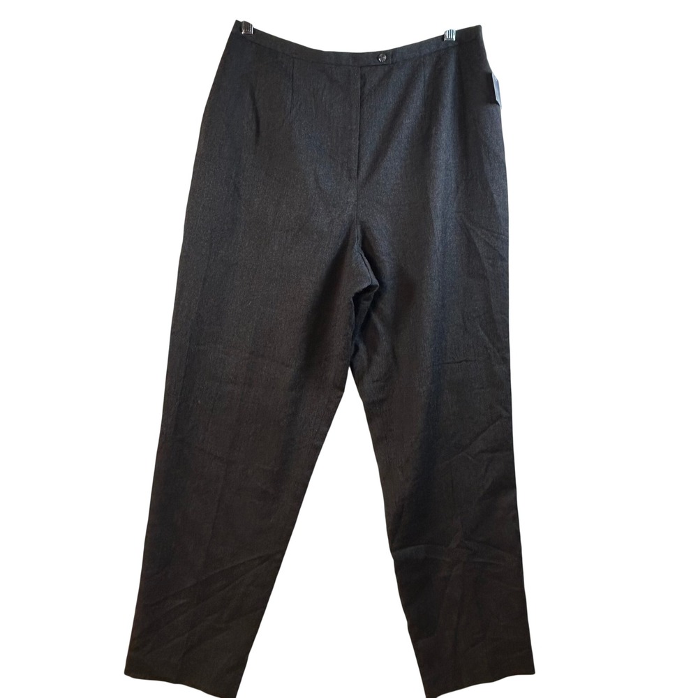 Andrea Viccaro Women's Grey Wool Blend‎ Dress Pants Size 16 Flaw